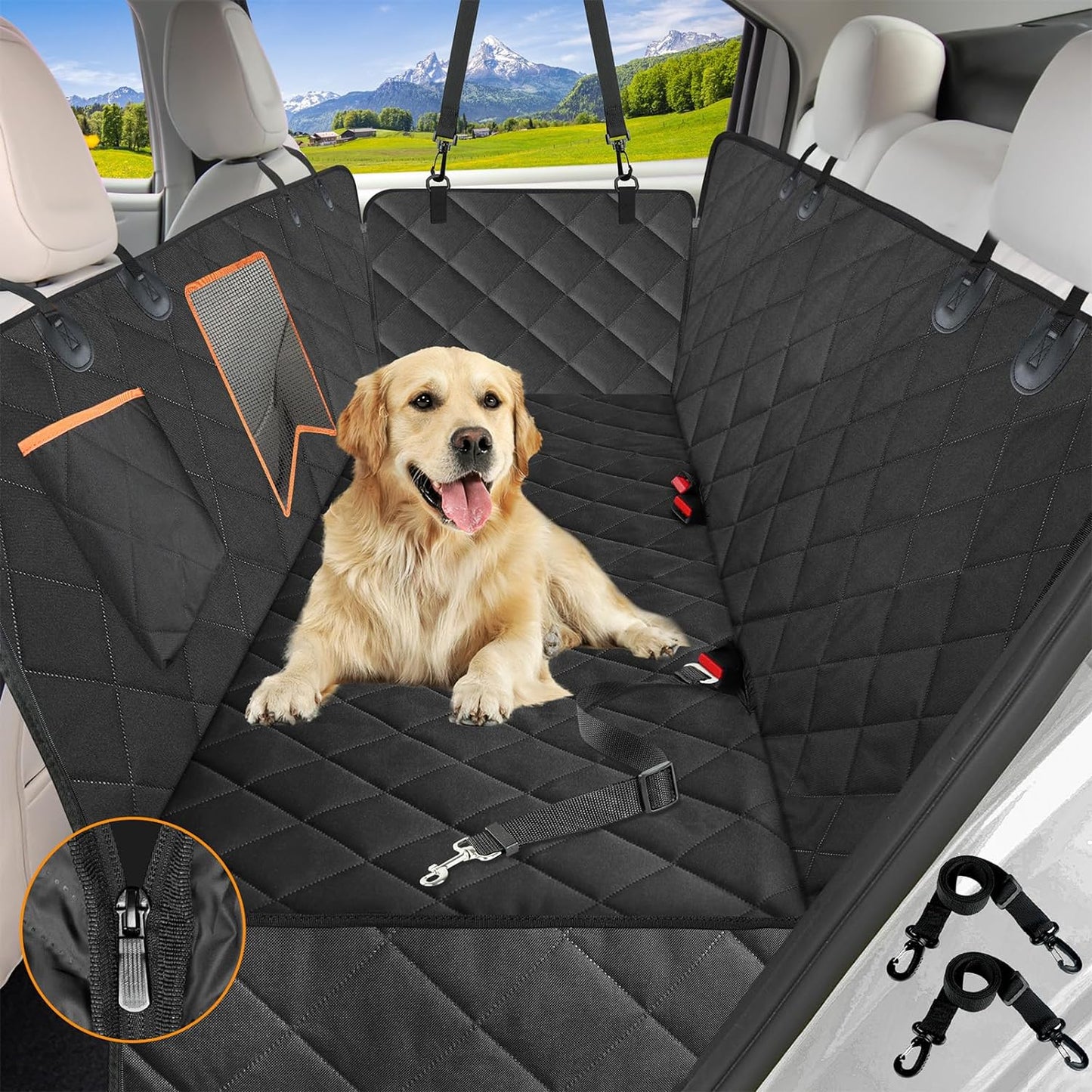 Doggy Cruiser Shield: Waterproof, Anti-Scratch, & Nonslip Back Seat Protector for Cars Trucks and Suvs