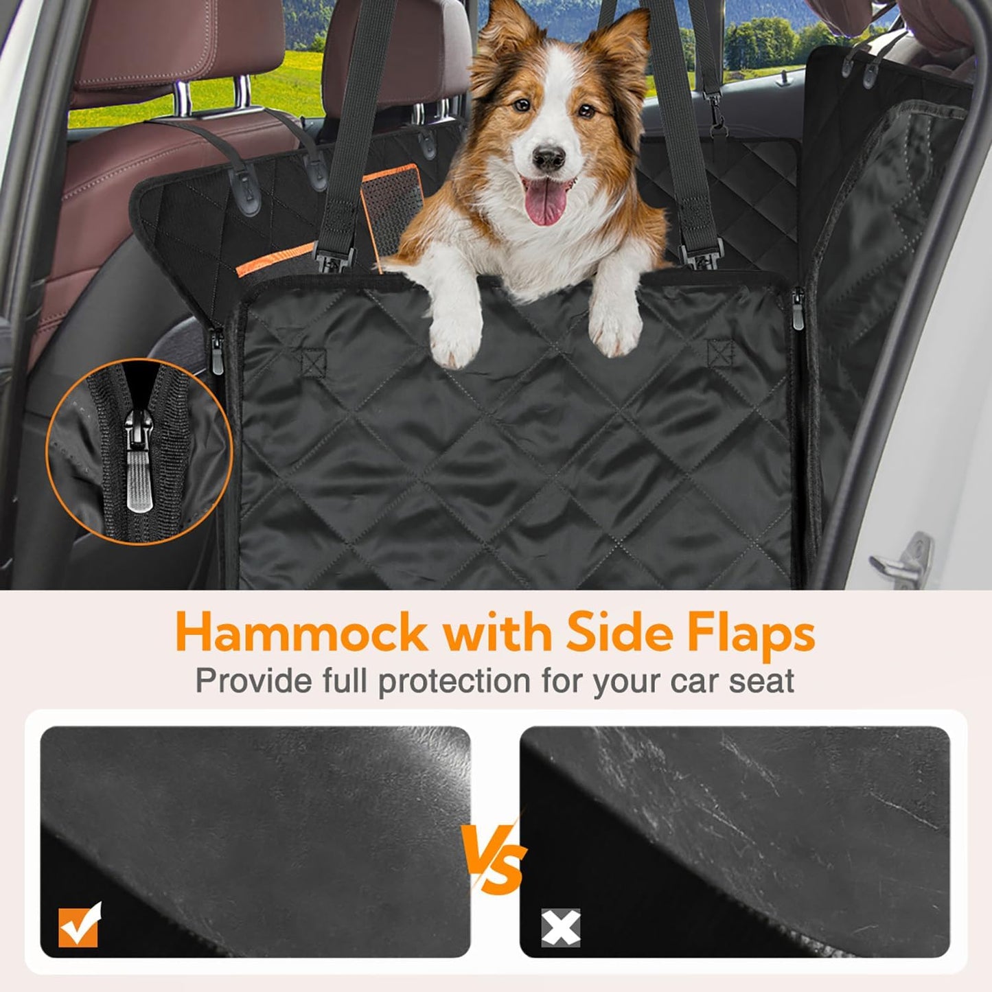 Doggy Cruiser Shield: Waterproof, Anti-Scratch, & Nonslip Back Seat Protector for Cars Trucks and Suvs